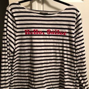 J crew “Hello Sailor” 3/4 sleeve